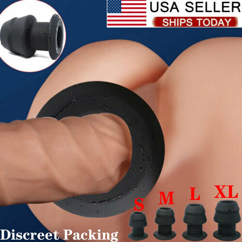 Hollow-prostate-anal-butt-plug-massager-large-dildo-tunnel-probe Sex Toy 4 Sizes