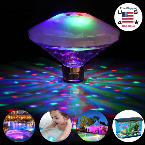 Floating Underwater Rgb Led Disco Light Glow Show Swimming Pool Hot Tub Spa Lamp