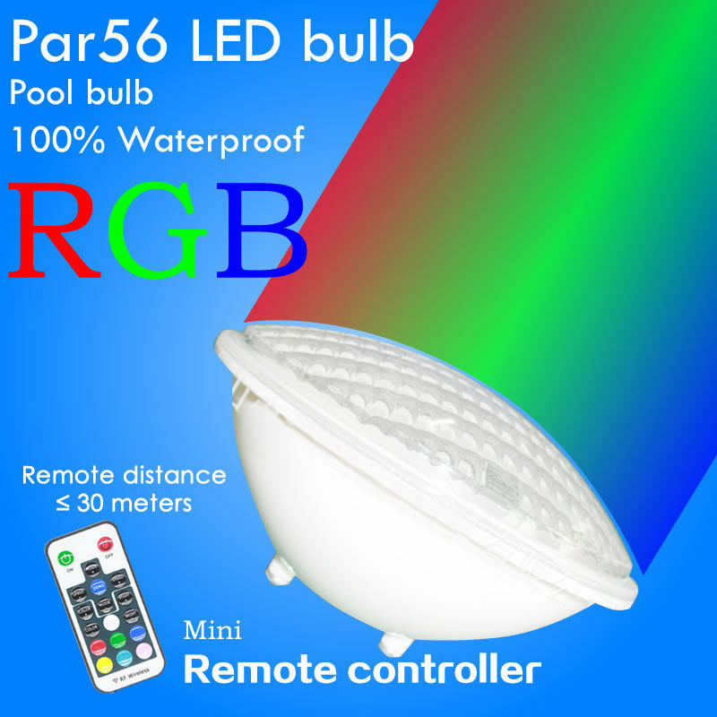 Par56 Led Swimming Pool Lights & Spa Light 12v Ac/dc Rgb + Remoter 24w 32w Ip68
