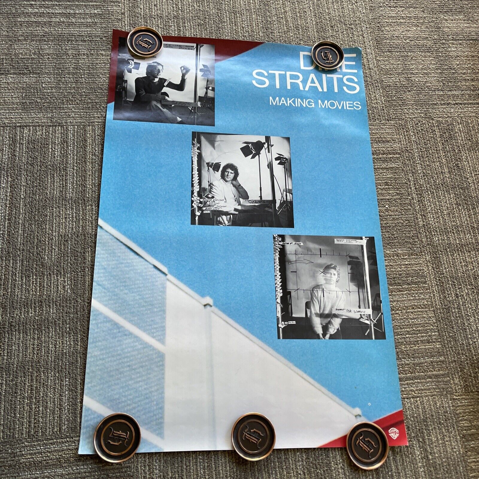 #169 1980 Dire Straits Original Record Promo Poster 23” X 35” Making Moves