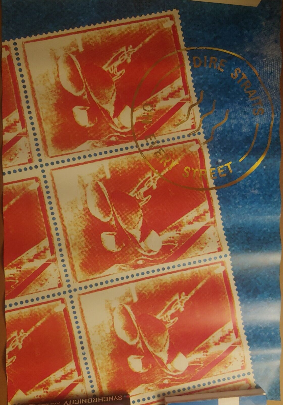 Dire Straits On Every Street Original 1991 Promo Poster  22 X 27
