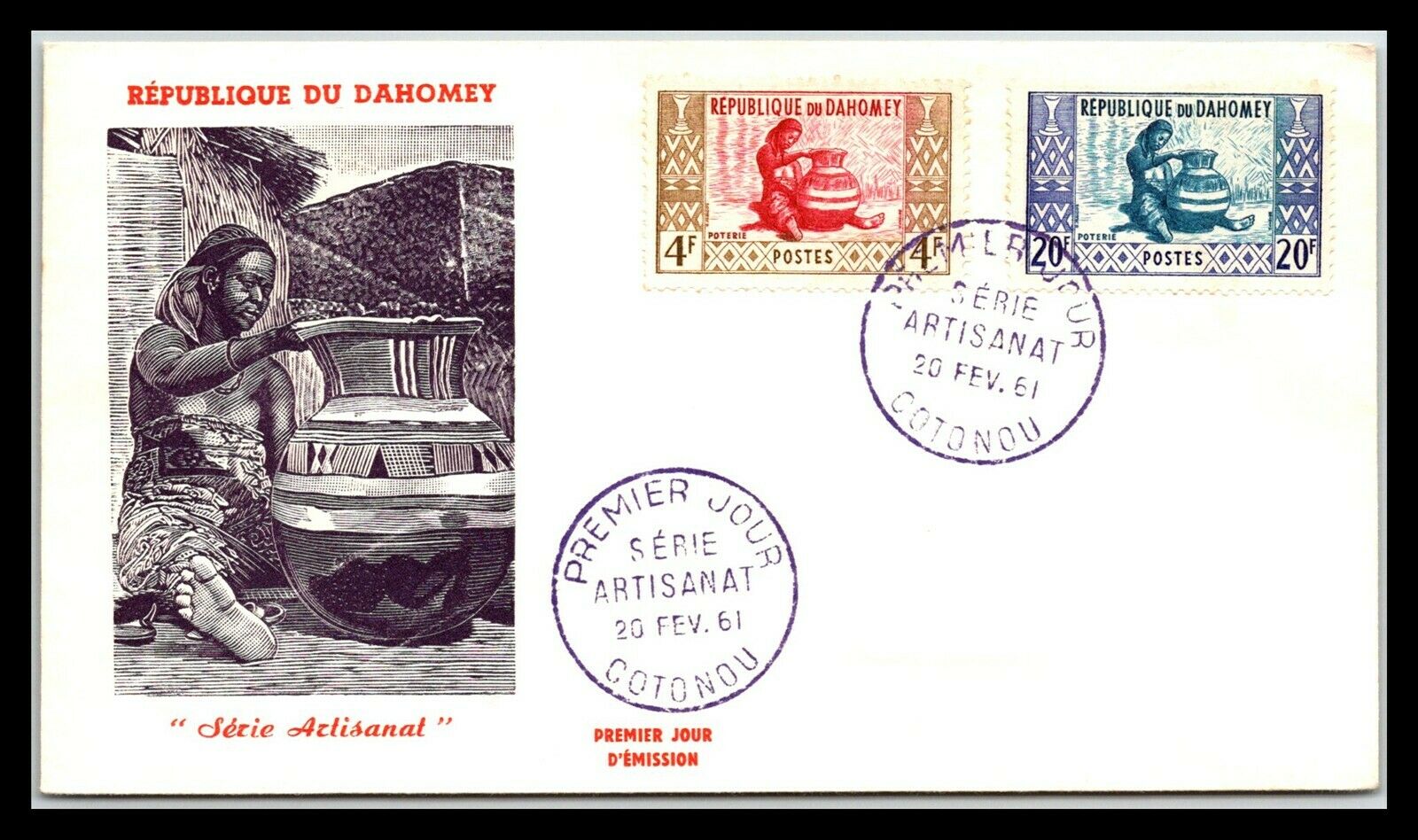 Gp Goldpath: Benin Cover 1961 First Day Cover _cv723_p02