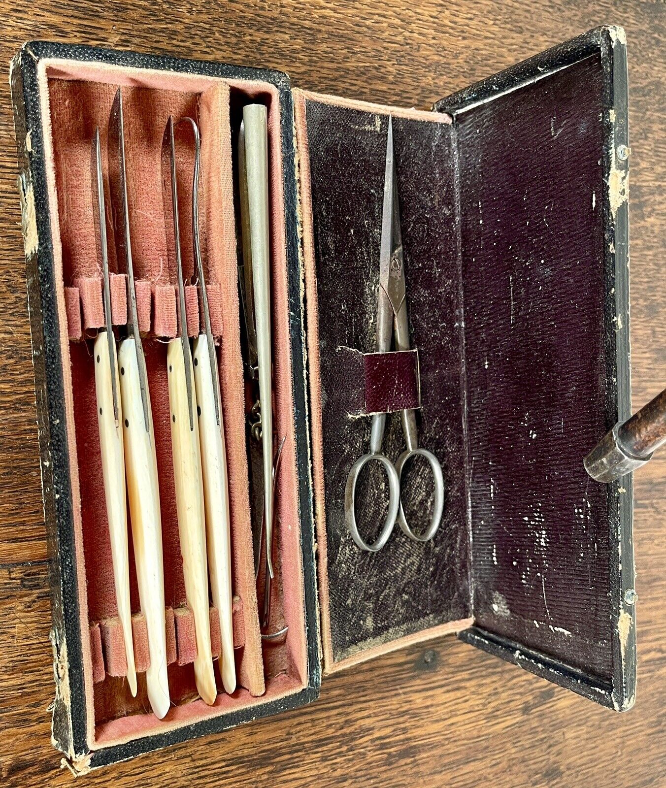 Antique Civil War Kolbe Surgical Scalpel Set Medical Tool Field Kit 19th Century