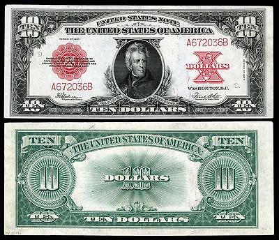 Nice Crisp Unc 1923 $10.00 U.s. Banknote  Copy Note! Read Description