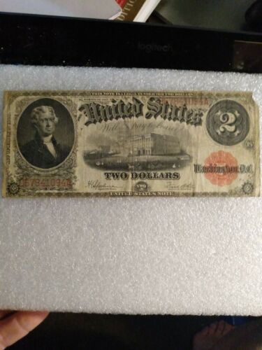 1917 2 Dollar Red Seal United States Note